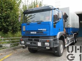 IVECO EuroTrakker MP 260E 44W/P, Lastw für WA 10 t Ladekran 6x6 gl für Hebebühne