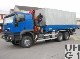 IVECO EuroTrakker MP 260E 44W/P, Lastw für WA 10 t Ladekran 6x6 gl für Hebebühne