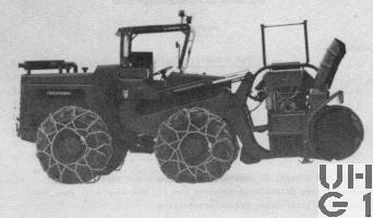 International Hough HOD, Pneuladeschaufel 58 mit Schneefräsaggregat