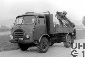 Steyr A 680 g, Repw M Flab sch gl 4x4 ohne Verdeck mit Ladekran