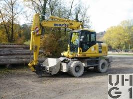 Komatsu PW 160-7K, Bagger GG 18 t 4x4 gl