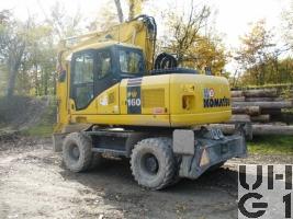 Komatsu PW 160-7 Bagger GG 18 t 4x4 gl