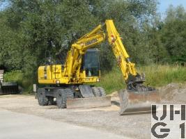 Komatsu PW 160-7K, Bagger GG 18 t 4x4 gl