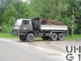 Steyr 1491.310/S37, Lastw / Sattelschl F WA Brue 95 sch gl 6x6 Dreiseitenkipper