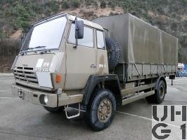 Steyr 1291.320 P42, Repw ADS 95 sch bgl 4x4 mit Hebebühne, Foto Armasuisse