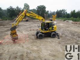 Komatsu PW 160-7 EO, Bagger GG 18 t 4x4