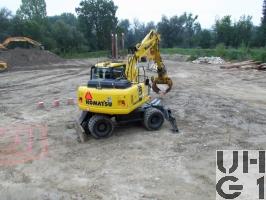 Komatsu PW 160-7 EO, Bagger GG 18 t 4x4