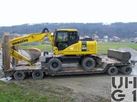 Komatsu PW 160-7 EO, Bagger GG 18 t 4x4