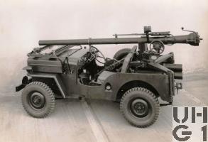 Willys Overland CJ-3B rsf 10,6 cm Pak 58 BAT Jeep 4x4, Foto K+W Thun