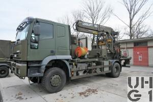 IVECO EuroTrakker MP 190E 35W/P, Lastw F WA FS Trp 9,1 t 4x4 gl mit Wechselrahmen Ausbildungskran