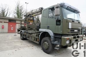 IVECO EuroTrakker MP 190E 35W/P, Lastw F WA FS Trp 9,1 t 4x4 gl mit Wechselrahmen Ausbildungskran