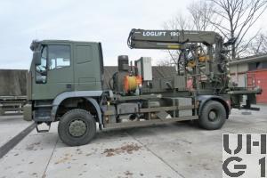 IVECO EuroTrakker MP 190E 35W/P, Lastw F WA FS Trp 9,1 t 4x4 gl mit Wechselrahmen Ausbildungskran