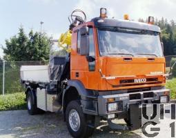 IVECO EuroTrakker MP 190E 35W, Lastw Kipper / Ladekran 5,4 t 4x4 gl für Schneepflug