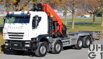 IVECO Trakker AT-N 410 T 50 W/P-FSA, Conw Sch Gesch Int Kran GG 32t 8x8 g, Foto Armasuisse