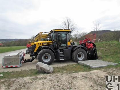 JCB Fastrac 4220, Mzw JCB mit Seilw 20 t Pfahlrz