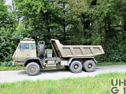 Steyr 1491.310/S37, Lastw / Sattelschl F WA Brue 95 sch gl 6x6 Muldenkipper