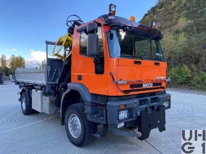 IVECO EuroTrakker MP 190E 35W, Lastw Kipper / Ladekran 5,4 t 4x4 gl für Schneepflug, Foto Ruag AG Thun