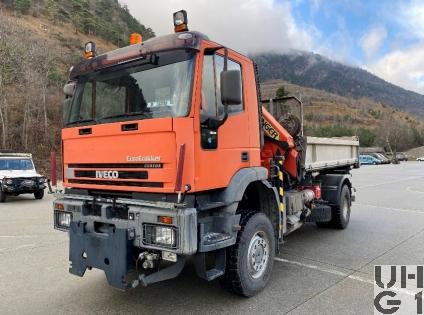 IVECO EuroTrakker MP 190E 38W, Lastw Kipper Ladekran 4,7 t 4x4 gl, Bild RUAG AG