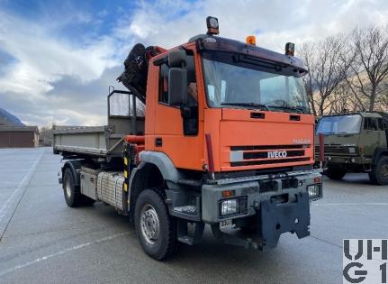 IVECO EuroTrakker MP 190E 38W, Lastw Kipper Ladekran 4,7 t 4x4 gl, Bild RUAG AG