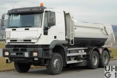 IVECO EuroTrakker MP 260E 44W, Lastw WA INT Seilwinde Muldenkipper 12,5m³ 6x6 gl, Bild Armasuisse