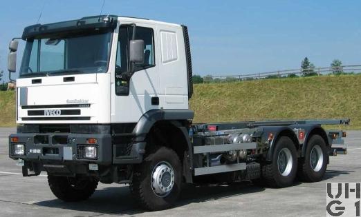  IVECO EuroTrakker MP 260E 44W, Containerwagen sch WA INT Seilw 12,7 t 6x6 gl, Bild Armasuisse