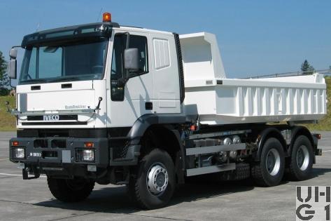 IVECO EuroTrakker MP 380E 48W, Lastwagen WA INT Seilwinde Muldenkipper 10,4 t 6x6 gl, Bild Armasuisse