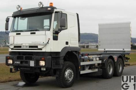 IVECO EuroTrakker MP 380E 48W, Containerwagen sch WA INT Hebu Seilwinde 12,4 t 6x6 gl, Bild Armasuisse