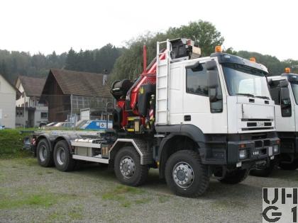 IVECO EuroTrakker MP 410 E 48W, Contw sch WA Seilw Ladekran 7,7 t 8x8 gl