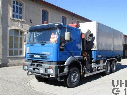  IVECO EuroTrakker MP 260E 44W/P, Lastw für WA 10 t Ladekran 6x6 gl für Wechselbehälter C625