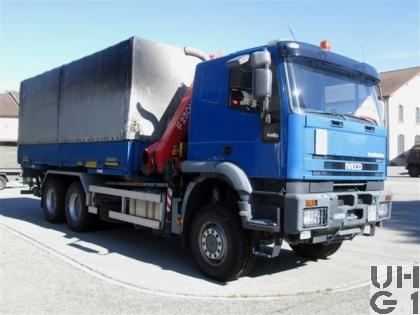  IVECO EuroTrakker MP 260E 44W/P, Lastw für WA 10 t Ladekran 6x6 gl für Wechselbehälter C625