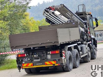  IVECO Trakker AT410T50W/P, Sattelschl sch int Ladekr, 8x8 gl mit Zusatzbrücke